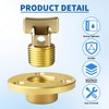Boltigen Solid Brass Garboard Drain Plug Kit, 1/2" NPT Threaded