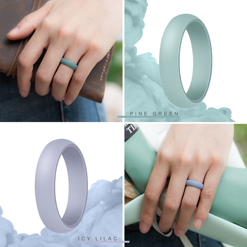 ThunderFit - Alianza de silicona, anillo de goma de 5.5