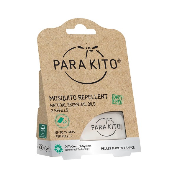 PARA'KITO Refill Pellets for Mosquito Repellent Bracelets | w/Citronella Oil, Peppermint Oil, Essential Oils | Hiking & Camping Accessories | Paraben Free, DEET Free - 2 Refills (15 Days Each)
