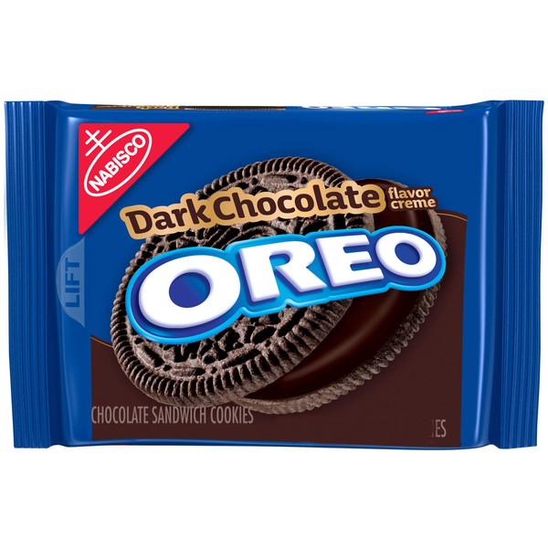OREO Chocolate Sandwich Cookies, Dark Chocolate Flavored Creme, 1 Resealable