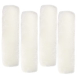 4 Pack Seat Belt Covers for Adults and Kids, LUOYOYY Soft Fur Seat Belt Straps Pads Fluffy Seat Belt Neck Protector Furry Seat Belt Shoulder Pad Car Accessories for Various Use (Beige)