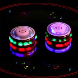Magic Music Spinning Top Toys Gyroscope with Colorful Flash Light-emitting for Boys Children Kids Girls 2PCS