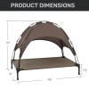 Heeyoo Elevated Dog Bed with Canopy, Portable Dog Cot with