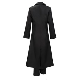 C-ZOFEK Women's US Size Black Jacket Suit Set with Tie Cosplay Costume Uniform Outfit (X-Large)