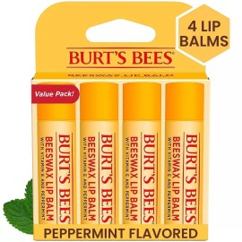 Burt's Bees Lip Balm  Berry Agua Fresca Dragonfruit Lemon Coconut & Pear 4 Count - Original