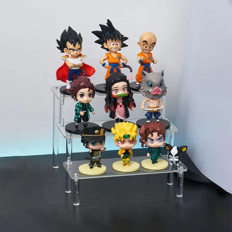 Himilucky 3 Tier Acrylic Display Riser, Clear Perfume Organizer Stand,