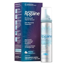 Women's Rogaine 5% Minoxidil Foam for Hair Thinning and Loss, Topical Treatment for Women’s Hair Regrowth, 2-Month Supply