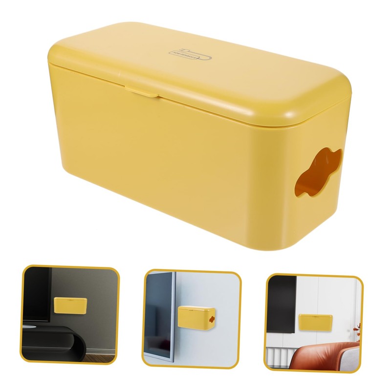 SHINEOFI Multi-Functional Wall-Mounted Storage Box 1pc Cable Management Box Cable