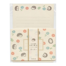 Hanko Letter Set (Hedgehog and Flower) LLH7 (Old LLL305)