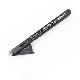 TerchPilet Premium Bike Chain Checker Tool - Accurate Chain Wear Indicator for Shimano, SRAM, KMC, Campagnolo & All Bike Chains - Ideal for Road and Mountain Bikes, Easy Replacement Guide Included