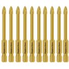 Mgtgbao Golden 10PC 6mm Masonry Drill Bits, Concrete Drill Bit