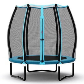 Giantex 55" Trampoline for Kids, Mini Toddler Trampoline w/Enclosure Net, Safety Pad, Outdoor Indoor Kids Trampoline for Boys Girls Gift, Blue