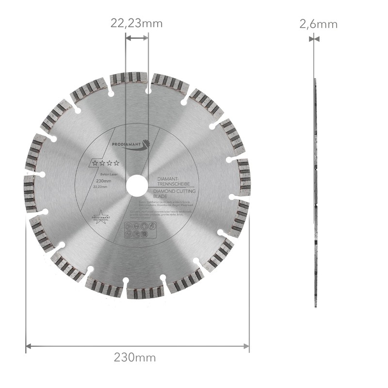 Prodiamant Premium Diamond Cutting Disc Concrete Laser Grey PDX821.711