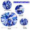 Hooshing 2PCS Cheerleading Pom Poms with Baton Handle Rainbow Blue