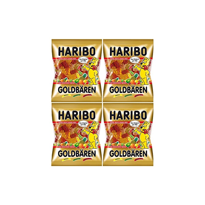 Haribo Goldbaeren Gummy Bear Candy 4-Pack (4 x 175g)