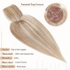 Hairro Hair Topper with Bangs for Women 100% Real Human