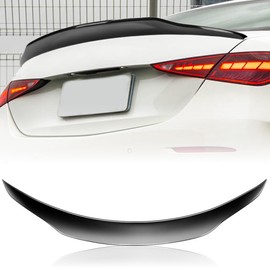 Rolling Gears Gloss Black Trunk Spoiler Compatible with Mercedes C Class 2022-2026 W206 C200 C300 C43 Sedan Rear Spoiler