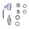 Weldless Kettle Valve Kit 1/2in BSP Ball Valve Quick Connector