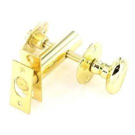 Polished Brass 60mm Bathroom Door Lock Toilet Privacy Thumbturn Security Bolt with Emergency Coin Release