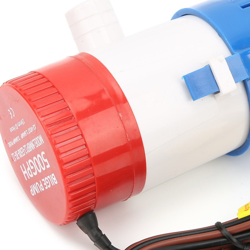 12V Blige Water Pump 3/4in Hose Outlet 500GPH Electric SemiOpen