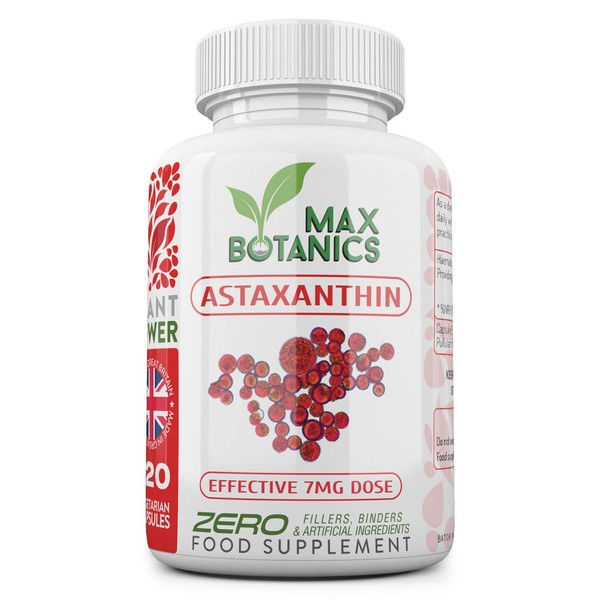 Astaxanthin | Haematococcus Pluvialis | 120 Capsules | Pure and