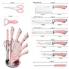 Pink Kitchen Knife Set, 9-Pieces Sharp Non-Stick Coated Chef Knives