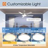 addlon Ceiling Fans with Lights, 52 inch Silver Ceiling fan