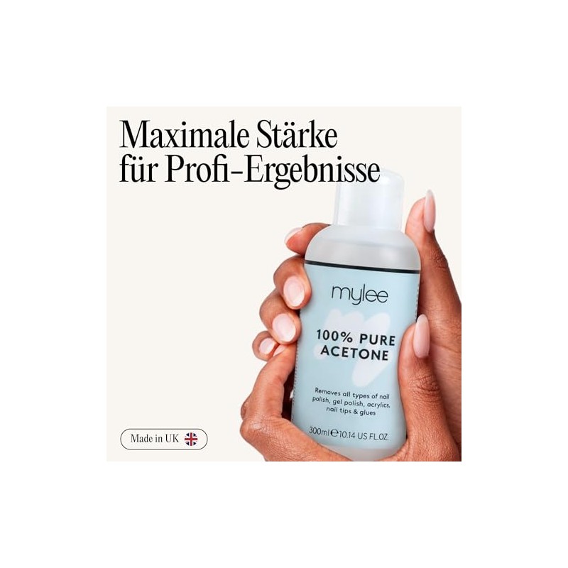 Mylee 100% Pure Acetone 300ml Superior Quality Nail Polish Remover