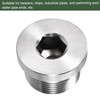 YOKIVE M26 x 1.5 Stainless Steel Pipe Plug, Internal Hex