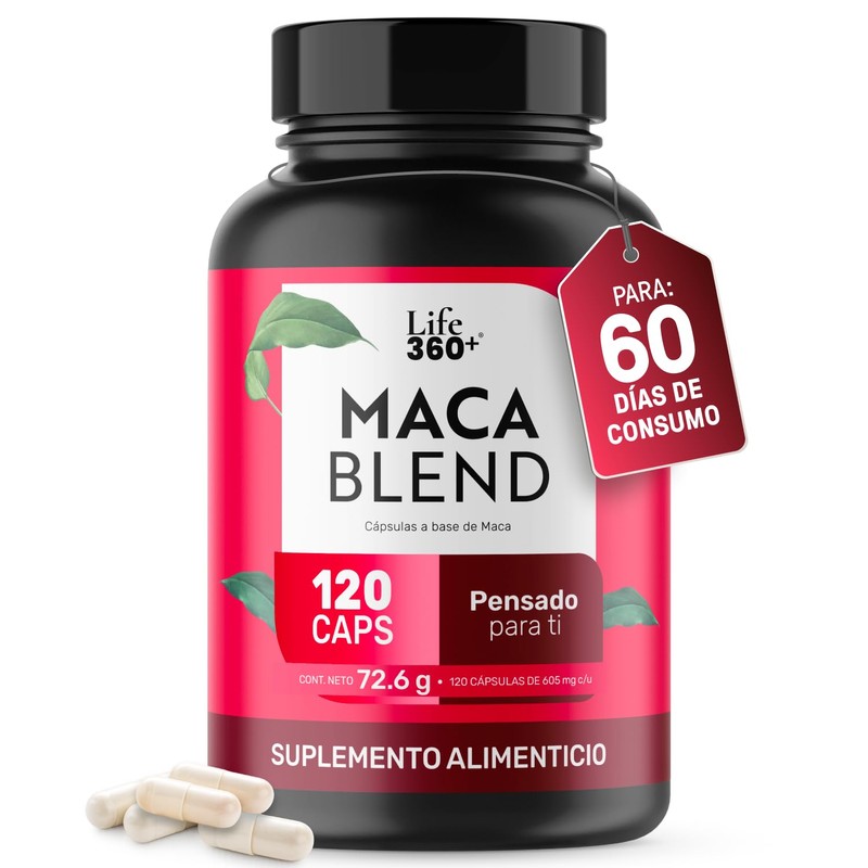 LIFE 360+ Maca Blend (Maca Negra, Amarilla y Roja)| 120