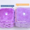YGMONER Purple Fuzzy Dice for Car Rear View Mirror, Pair