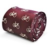 Frederick Thomas Maroon Mens Tie with bicycle pattern