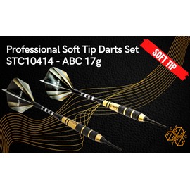SHOT TAKER CO. EST. 2017 Soft Tip Darts Set-Professional Darts | Customizable Configuration | Aluminum & Plastic Shafts, O-Rings, Flights, Dart Tool, 50 pc Extra 2BA Tips (17g-Signature-STC10414)