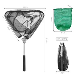 1 Piece Of Fishing Net, 1 Piece Of Fish Bag, Pond Cleaning Net, Long-Handled Pond Dip Net, Telescopic Fishing Net, Pond Fishing Tool Net
