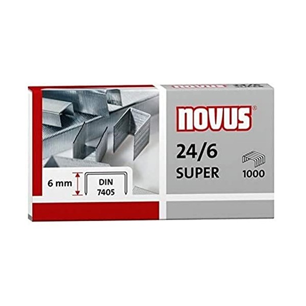 Novus 040-0026 Heftklammern und Refill-Kassetten 24/6 verzinkt 1000 stück