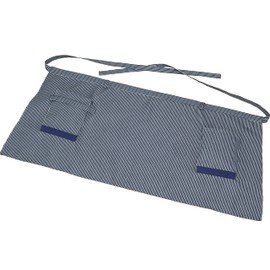 Astro Gardening Apron, Short Length, Navy x Stripe, Saron, Waist Wrap, Pockets 602-25
