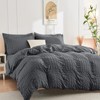 HYMOKEGE HYMOKEGE Dark Grey Duvet Cover Queen Size, Ultra Soft