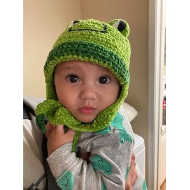 San Diego Hat Co. New San Diego Hat FROG Green  Beanie Cap 6-12 mos Costume Boy Girl Unisex Baby