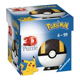 Ravensburger 3D Puzzle 11266 - Puzzle Ball Pokémon Pokéballs - Ultra Ball - 54 Pieces - for Pokémon Fans from 6 Years