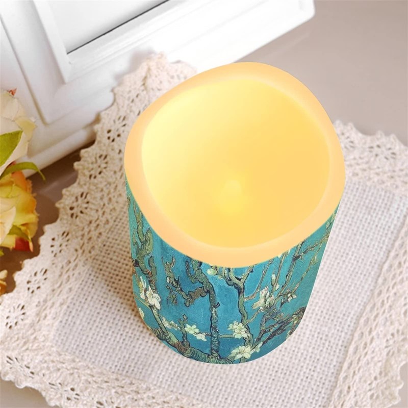 Ystardream Van Gogh Starry Night Flameless Candles Plastic Moving Flickering