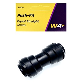 W4 Equal Straight Connector - Black