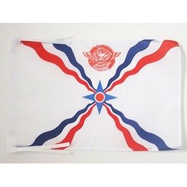 AZ FLAG Assyria Flag 18'' x 12'' Cords - Assyrian Small Flags 30 x 45cm - Banner 18x12 in