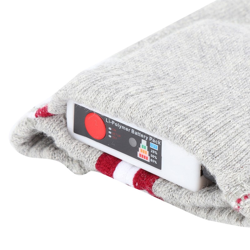 Heating Electric Rechargeable Adjustbale Temperature Winter Heated Thermal SockEU Plug