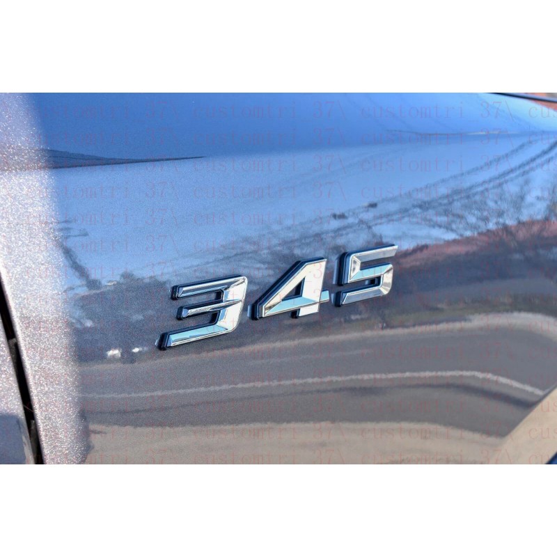 OVERLAND SPY (2pc) Chrome Black 345 Badge Emblem Trim for