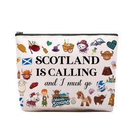 CEASQVAA Scottish Gifts Makeup Bag, Edinburgh Gift - Scotland Travel Essentials Souvenirs for Women