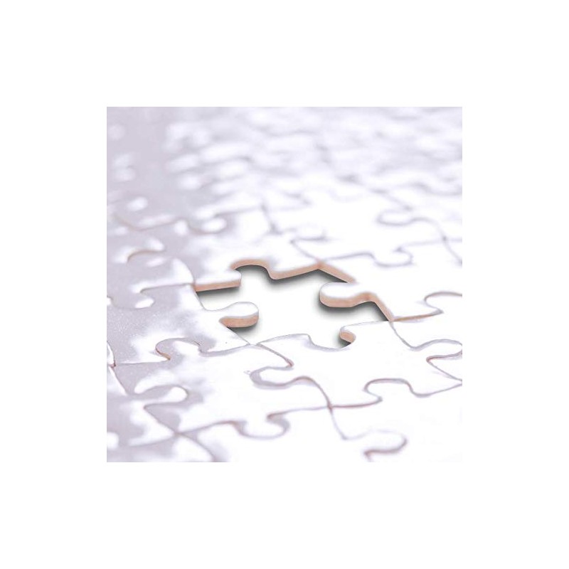 White Blank Puzzle Design and Paint Yourself - Blank Puzzle
