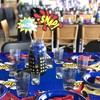 Roaring Good Time Superhero Birthday Party Tablecloth Super Theme Hero