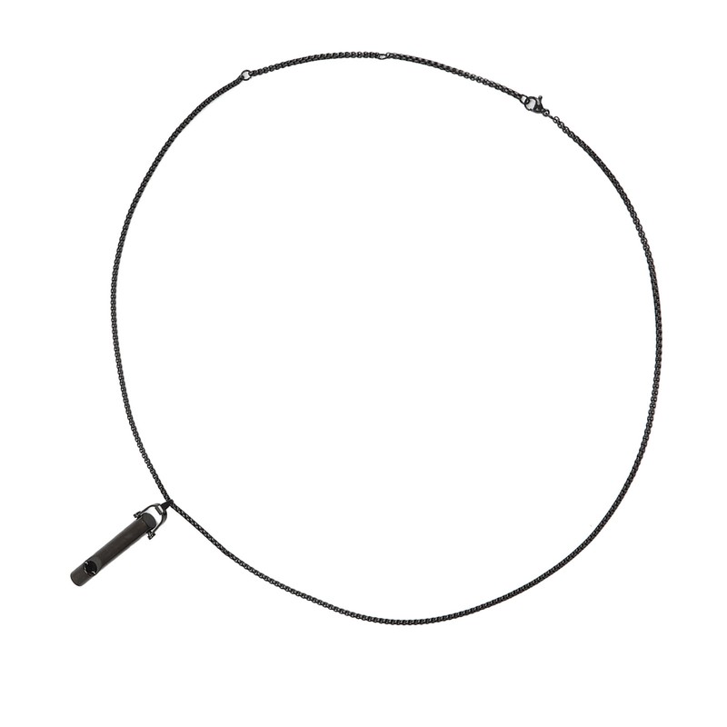 Whistle Pedant Necklace Reduce Anxiety Cylindrical Deep Breathing Stress Relief