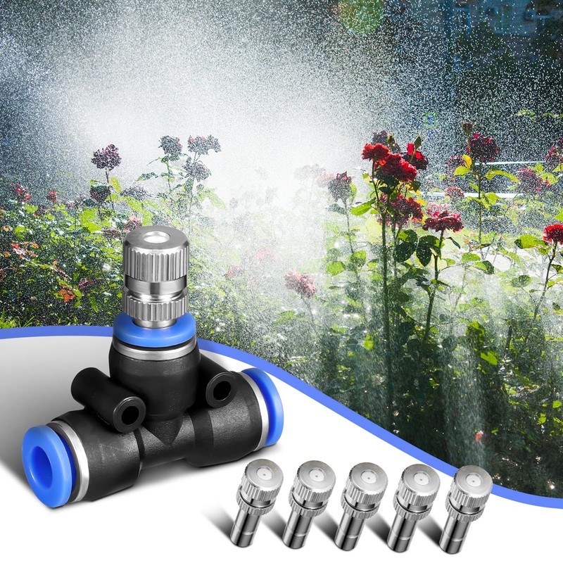 Gisafai 20 Pcs Misting Nozzles Include 1/4" Water Misting Nozzle