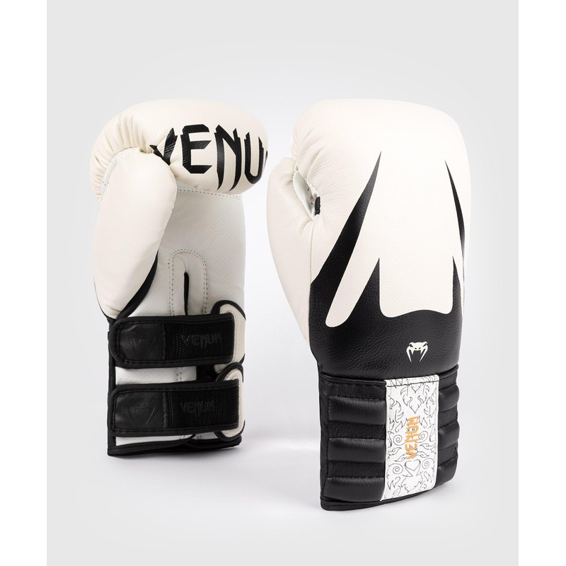 Venum Reverso Boxing Gloves - Snow White/Black - 14-Ounce